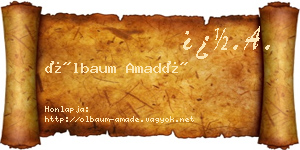 Ölbaum Amadé névjegykártya